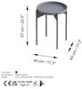 Couchtisch, 'SHB-002', 57 x 44 x 44, Grau Bild 3