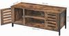 Vasagle TV-Schrank, Fernsehtisch, Lowboard mit 2 Schränken und 2 Regalebenen, Wohnzimmer, Lamellentüren, Industrie-Design, Vintage, dunkelbraun von Songmics LTV43BX Bild 4