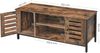 Vasagle TV-Schrank, Fernsehtisch, Lowboard mit 2 Schränken und 2 Regalebenen, Wohnzimmer, Lamellentüren, Industrie-Design, Vintage, dunkelbraun von Songmics LTV43BX Bild 4