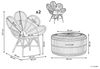 'FLORENTINE LIMNI' Bistro Set, mit Kissen, Rattan Beige, 84 x 84 x 40 cm Bild 3