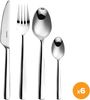 Fiskars Functional Form Besteckset, 24-tlg, Besteck, Messer, Gabel, Löffel, Teelöffel, Edelstahl Poliert, 29 cm, 1002949 Bild 2