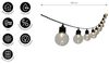 Dehner LED Solarleuchte Solar-Lichterkette Ronda, Lichtfarbe warmweiß, Länge 380 cm, Warmweiß Bild 2