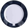 Essteller, Melamin, flach groß, 25cm, navy weiss - Serie Living einzeln Bild 1
