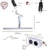 kalb Aufbauleuchte LED Aufbau Spiegelleuchte Lancea 34cm Steckdose & Schalter silbergrau, Mechanischer Schalter, LED, kaltweiß Bild 4