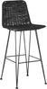 Barhocker Rattan schwarz 2er Set CASSITA Bild 4