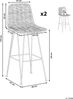 Barhocker Rattan schwarz 2er Set CASSITA Bild 3