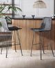 Barhocker Rattan schwarz 2er Set CASSITA Bild 2