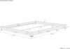 ERST-HOLZ Bett Flaches Futon-Doppelbett Bodenbett 160x200 Kiefer, Kieferfarblos lackiert Bild 3