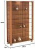 VCM Sammelvitrine Standvitrine Glasvitrine Glasregal Vitrine Glas Schaukasten mit Beleuchtung Kern-nussbaum "Lumo Mini" Bild 2