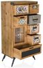 hjh LIVING Sideboard CONTINENTO S Kommode H/B/T: 104.0 x 53.0 x 32.0 cm, Kommode im Industrial-Stil, Vintage Schubladenschrank mit Motiven Bild 5
