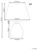 Tischlampe 2er Set ARWADITO Keramik Grau Bild 3