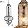 Marrakesch Orient & Mediterran Interior Pendelleuchte Orientalische Pendelleuchte Jamini Silber 51 cm, Handarbeit & Boho, Leuchtmittel nicht im Lieferumfang enthalten, Handarbeit Bild 5