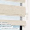 Deswell Doppelrollo Klemmfix ohne Bohren Leinen B60 x H230 cm (Stoffbreite 56cm) Rollos für Fenster ohne Bohren für Fenster mit Lichtdurchlässig & Verdunkelnd/Höhe Stufenlos Verstellbar Bild 3