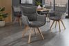 riess-ambiente Drehstuhl VOGUE anthrazit/natur - Strukturstoff, Eiche, 360° drehbar, Armlehne (Einzelartikel, 1 St), moderner Polsterstuhl - ideal für Ess-, Arbeits-, Wohnzimmer & Büro Bild 2