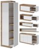 Wohnzimmer-Set Saragossa 5-teilig Anbauwand Grifflos weiß Hochglanz Samdal Eiche Bild 2
