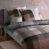 Fleuresse Mako-Satin Bettwäsche 135x200 Karo grau braun taupe 114569-07 Bild 3
