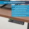 Desktopia Pro X - Elektrisch höhenverstellbarer Schreibtisch / Ergonomischer Tisch mit Memory-Funktion, Nussbaum, Gestell Weiß, 180x80 cm Bild 3