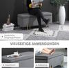 HOMCOM Sitzbank, Polsterbank mit Stauraum, Truhenbank, Stoff, Metall, Gummiholz, Schaumstoff, Dunkelgrau, 100 x 40 x 42 cm Bild 4
