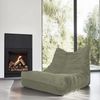 hjh LIVING Sitzsack Bodensofa mit Rückenlehne SITZOLO Bequemer Bodenstuhl Sessel für Schlafzimmer Wohnzimmer, Stoff Petrol Bild 4