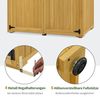 M MCombo Gartenschrank Holz, Gartenhaus Klein Wetterfest, Outdoor Gerätehaus Geräteschuppen, für Außenbereich Balkon Terrasse, 59×127×168 cm, 0912D-F (Natur) Bild 5