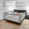 Primabobo Bettschutzgitter für Kleinkinder, geeignet für Reisen und zu Hause, höhenverstellbar, robuster Metallrahmen mit weichem Schutzschaum, Rausfallschutz, 90-200 (Hellgrau, 140x68 cm) Bild 3