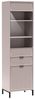 Lomadox Wohnwand LAURO-161, (6-St, Kommode Vitrine Wandregal Lowboard Highboard Couchtisch), Wohnzimmer Set Kaschmir beige modern mit Rillenoptik und Beleuchtung Bild 5