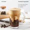 KONZEPT Gläser-Set 6-teilig Latte Macchiato – 300 ml Kaffeetassen, 6-tlg, aus Glas mit Henkel, hitzebeständig & spülmaschinengeeignet Bild 4