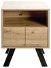 HAKU Möbel Konsole Eiche hell, schwarz, MDF, Metall - Maße: B 45 x H 60 x T 40 cm, Style: Modern Bild 4