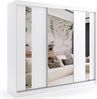 ALTDECOR Schiebetürenschrank GRACE (Kleiderschrank Garderobenschrank mit viel Stauraum Moderner Schrank) Spiegel Spiegeltüren Vielseitiger Schwebetürenschrank LED Beleuchtung Bild 3
