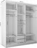 ALTDECOR Schiebetürenschrank GRACE (Kleiderschrank Garderobenschrank mit viel Stauraum Moderner Schrank) Spiegel Spiegeltüren Vielseitiger Schwebetürenschrank LED Beleuchtung Bild 2
