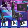 KESSER® Gaming Stuhl Ergonomisch Bürostuhl mit Kopfstütze & Lendenkissen | Racing Gamer Stuhl 150kg belastbar | Armlehne 360° | Drehbarer Schreibtischstuhl Gaming Chair + Gummi-Rollen Schwarz / Grau Bild 5