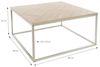 ML-DESIGN Couchtisch Wohnzimmertisch moderner Dekotisch Design Beistelltisch für Wohnräume, Sofatisch Fischgrätenmuster laminierte Spannplatte / Stahl, Eiche Bild 3