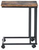 FurnitureR Moderner Rolltisch für Flur, 50 x 35 x 61,5 cm, Vintage-Holzoptik & Metallrahmen, Mobiler Beistelltisch mit Rollen für Eingangsbereich Bild 4