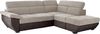 Mivano Ecksofa Speedway / Moderne Couch in L-Form mit verstellbaren Kopfteilen und Ottomane / 262 x 79 x 224 / Zweifarbiger Bezug, platinum/mud Bild 4