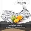DESIGN DELIGHTS Obstschale GESCHWUNGENER FRÜCHTEKORB "SALOMON", schwarz, Metall, Brotkorb, Metall Bild 3
