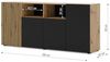 AURIS 4D Kommode 180 cm Artisan Eiche / Schwarz matt Bild 3
