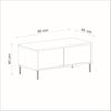 Modern Coffee Table, Travertine & Gold, 90 x 40 x 45 cm | 100% Melamine Coated Particle Board, 18 mm Thick | Glamorous Marble Design for Stylish Living Spaces Bild 3