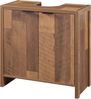 Waschbeckenunterschrank Namsskogan 60x60x30cm Walnussoptik [en. casa] Bild 3