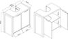 Waschbeckenunterschrank Namsskogan 60x60x30cm Walnussoptik [en. casa] Bild 2