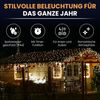 Gartenpirat LED-Lichternetz 4x2 m 180 LED warmweiß mit Timer-Funktion Lichterkette Netz Beleuchtung außen innen Bild 2