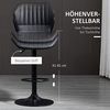 HOMCOM Barhocker 360° drehbare Barstühle (Tresenhocker, 2 St, Drehstühle), Schwarz 48,5 x 55,5 x 90-110 cm Bild 3