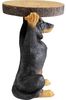 Kare Design Beistelltisch Animal Bassotto, Schwarz, 32cm Durchmesser, Rund, Leicht, Holzoptik, Formstabil, Lustiges Design, Tier Design, Couchtisch, Wohnzimmertisch, Polyresin, 52 x 35 x 31 cm (H/B/T) Bild 5