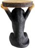 Kare Design Beistelltisch Animal Bassotto, Schwarz, 32cm Durchmesser, Rund, Leicht, Holzoptik, Formstabil, Lustiges Design, Tier Design, Couchtisch, Wohnzimmertisch, Polyresin, 52 x 35 x 31 cm (H/B/T) Bild 3