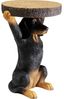 Kare Design Beistelltisch Animal Bassotto, Schwarz, 32cm Durchmesser, Rund, Leicht, Holzoptik, Formstabil, Lustiges Design, Tier Design, Couchtisch, Wohnzimmertisch, Polyresin, 52 x 35 x 31 cm (H/B/T) Bild 4