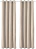 Beautissu Vorhang 2er Set Thermovorhang Gardine Creme Amelie TO, 140x245cm, Ösenvorhang isolierend Kälte- & Hitzeschutz Vorhang Wohnzimmer Bild 2