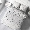 One Home Bettwäsche Tannenbaum, Fleece, 3 teilig, Schnee Kristalle, kuschelig flauschig warm weich Winter Doppelbett Bild 4
