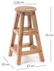 DESIGN DELIGHTS Barhocker BARHOCKER "JACK", 70 cm, Altholz massiv Holz, Holz Sitzhocker Bild 3