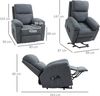 HOMCOM Massagesessel Relaxsessel, TV-Sessel, mit Liegefunktion, Fernsehsessel aus Leinen (Ruhesessel, 1-St, Aufstehsessel), mit Fernbedienung Bild 3