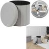 HOME DECO FACTORY, HD0196, graue Faltbare Ottoman-Truhe, Pillen-Modell, Möbel, Sitz, Faltbare Truhe und Bank, 38 x 38 x 38 cm, Sitzhöhe 38 cm, grau Bild 5