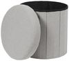 HOME DECO FACTORY, HD0196, graue Faltbare Ottoman-Truhe, Pillen-Modell, Möbel, Sitz, Faltbare Truhe und Bank, 38 x 38 x 38 cm, Sitzhöhe 38 cm, grau Bild 4